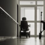 An empty nursing home hallway